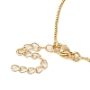 Brass Pave Clear Cubic Zirconia Pendant Necklaces for Women NJEW-S429-04G-03-3