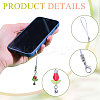 5Pcs Lampwork & Glass Pearl Mobile Straps HJEW-CA00042-4