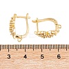 Rack Plating Brass Cubic Zirconia Hoop Earring Findings KK-S374-04G-01-3