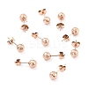 Ion Plating(IP) 304 Stainless Steel Stud Earring Findings STAS-I183-09A-RG-1