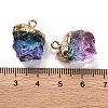 Gradient Color Resin Imitation Gemstone Resin Irregular Pendants LS-RESI-U001-02C-3