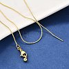 1MM Brass Wheat Chain Adjustable Slider Necklaces NJEW-M108-21G-1