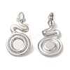 304 Stainless Steel Snake Stud Earrings EJEW-C114-32P-1