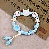 Handmade Porcelain Beaded Charm Bracelets FS-WG45621-05-1