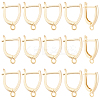 20Pcs Rack Plating Eco-friendly Brass Hoop Earring Findings with Latch Back Closure KK-BBC0027-50G-7
