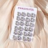 304 Stainless Steel Polishing Effect Hoop Earrings EJEW-M001-37P-2