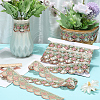 4.8~5 Yards Sparkle Polyester Lace Trim Ribbon with Plastic Paillettes OCOR-CY0001-14B-3