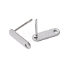 16Pcs 2 Colors 201 Stainless Steel Stud Earring Findings with Hole EJEW-FS0001-18-2