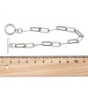 Tarnish Resistant 304 Stainless Steel Paperclip Chain Bracelets BJEW-O186-03P-2