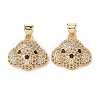 Brass Micro Pave Cubic Zirconia Pendants KK-M240-01F-1