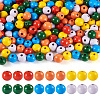 240Pcs 6 Colors Natural Wooden Beads WOOD-TA0002-74A-1