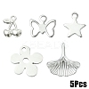 5Pcs 5 Styles 201/304 Stainless Steel Charms STAS-YW000-40P-1