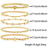 Brass and Stainless Beaded Stretch Bracelet Sets VB9693-1-3