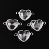 Natural & Synthetic Mixed Stone Love Heart Pendants G-T138-205M-P-2