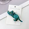 Cat Shape Cellulose Acetate(Resin) Alligator Hair Clips PW-WG22848-01-1