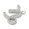 304 Stainless Steel Micro Pave Cubic Zirconia Charms STAS-Z107-09P-12-2