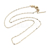 Ion Plating(IP) Adjustable 304 Stainless Steel Dapped Chain Necklaces NJEW-K270-02G-2