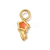 Ion Plating(IP) 304 Stainless Steel Enamel Charms STAS-G351-06G-01-1