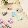 12Pcs 6 Colors Rhinoceros Food Grade Eco-Friendly Silicone Focal Beads SIL-CA0003-07-4