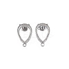 Non-Tarnish 304 Stainless Steel Stud Earring Findings STAS-N097-235P-1