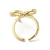 Brass Micro Pave Cubic Zirconia Open Cuff Rings for Women RJEW-M169-01G-2