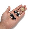 Synthetic Blue Goldstone Kitten Pendants G-P352-B03-4