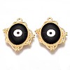 Eco-Friendly Alloy Enamel Pendants ENAM-N050-28D-NR-1
