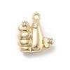 Brass Micro Pave Cubic Zirconia Pendants KK-D283-20G-1