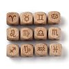 Natural Wood Constellation Beads WOOD-M002-02-4