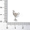 Brass Micro Pave Clear Cubic Zirconia Charms KK-G545-16P-3