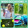 5Pcs Opaque Acrylic Tennis with Alloy Tennis Racket Keychains KEYC-YW00243-01-6