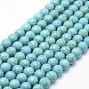 Faceted Synthetical Turquoise Beads Strands X-G-F382-8mm-01-1