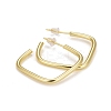 Rack Plating Brass Square Shape Stud Earrings EJEW-C014-03G-2