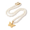 Butterfly Ion Plating(IP) 304 Stainless Steel Pendant Necklaces NJEW-K274-03G-2
