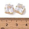Brass Clear Cubic Zirconia Cabochons LS-STAS-M294-30B-3