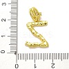 Rack Plating Brass Micro Pave Cubic Zirconia European Dangle Charms KK-L210-015G-Z-3
