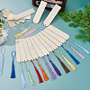 DIY Wooden Blank Arch Bookmarks Making Kit DIY-FH0009-01-4