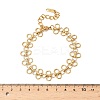 304 Stainless Steel Ring Link Chain Bracelets for Women BJEW-Z134-02G-3