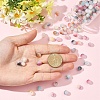 200G Frosted Baking Paint Crackle Glass Beads with Glitter Powder DGLA-YW0001-56A-4