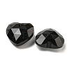 Natural Obsidian Faceted Heart Charms G-G123-01F-2