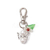 Flower Angel ABS Plastic Imitation Pearl & Acrylic Pendant Decorations HJEW-JM02989-3