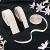 3 Yards 3 Styles Imitation Pearl Hotfix Rhinestone Ribbon Trimming DIY-TA0013-16-8