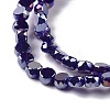 Electroplate Glass Beads Strands GLAA-E036-04A-4