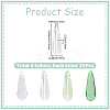100Pcs 4 Colors Baking Paint Transparent Glass Pendants FIND-SC0023-48-2