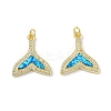 Brass Micro Pave Cubic Zirconia Pendants KK-A197-03G-1