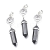 Synthetic Non-magnetic Hematite Pointed Big Pendants G-D0021-01P-14-2