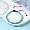 Natural Howlite Braided Bead Bracelets BJEW-JB11114-01-2