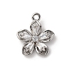 Brass Micro Pave Cubic Zirconia Charms LS-KK-D371-04E-P-1