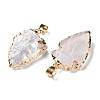Raw Rough Natural Quartz Crystal Pendants G-T073-23G-03-2
