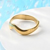 304 Stainless Steel Open Cuff Rings for Women STAS-D085-08G-1